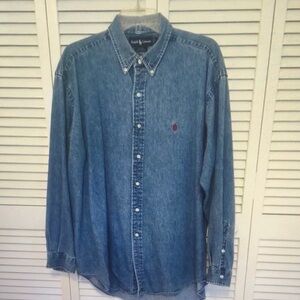 Polo Denim Button-Down Shirt - Blue